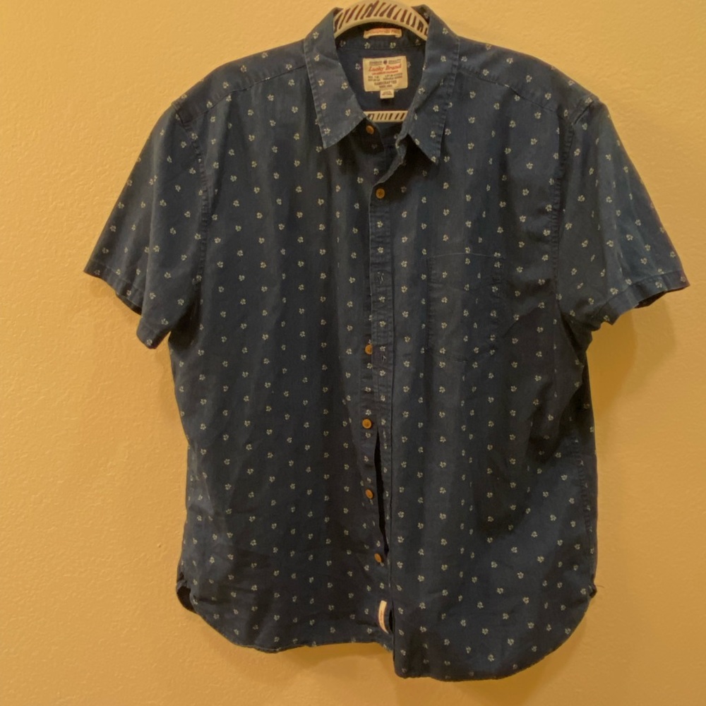 Men's Lucky Brand woven collared shirt XXL
